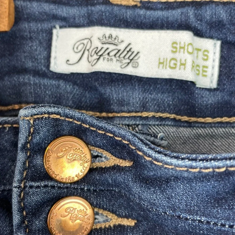 Mixed Brand Denim Shorts Bundle Women Size 8 Blue Jean Lot Distressed Cuffed 3pk